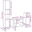 3-częściowy zestaw mebli łazienkowych, kolor dąb sonoma Lumarko!
