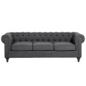 Sofa 3-osobowa szara CHESTERFIELD Lumarko!