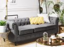 Sofa 3-osobowa szara CHESTERFIELD Lumarko!