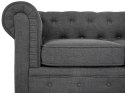 Sofa 3-osobowa szara CHESTERFIELD Lumarko!