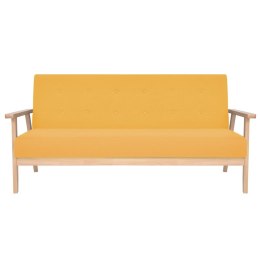 3-osobowa sofa tapicerowana, żółta Lumarko!