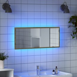 Lustro łazienkowe z LED, dąb sonoma, 100x8,5x37 cm Lumarko!