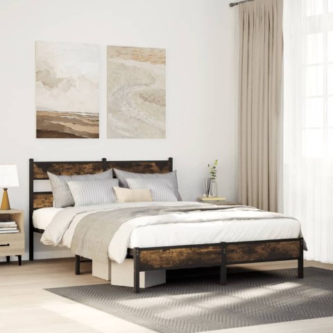 Łóżko z wezgłowiem, bez materaca, dąb sonoma, 140x190 cm Lumarko!