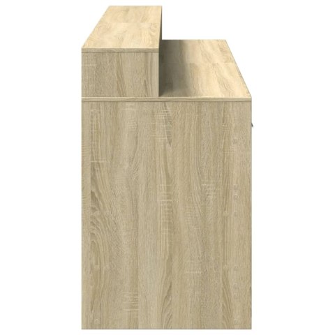 Biurko z podświetleniem LED, dąb sonoma, 160x55x91 cm Lumarko!