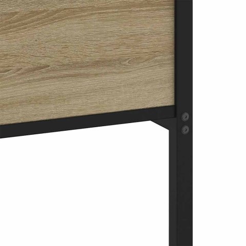 Metalowa rama łóżka, bez materaca, dąb sonoma, 183x213 cm Lumarko!