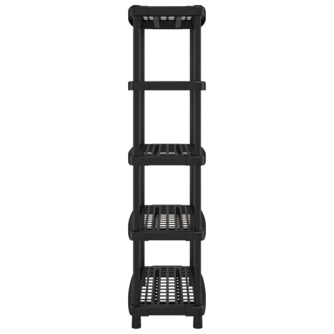 Regał 5-poziomowy, czarny, 93,5x45,5x194,5 cm, PP Lumarko!