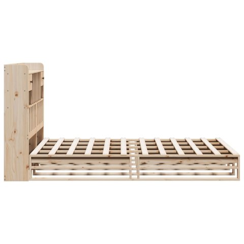 Łóżko z regałem, bez materaca, 150x200 cm, lite drewno sosnowe Lumarko!