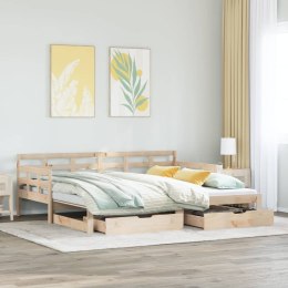 Sofa rozsuwana z szufladami, bez materaca, 90x190 cm Lumarko!