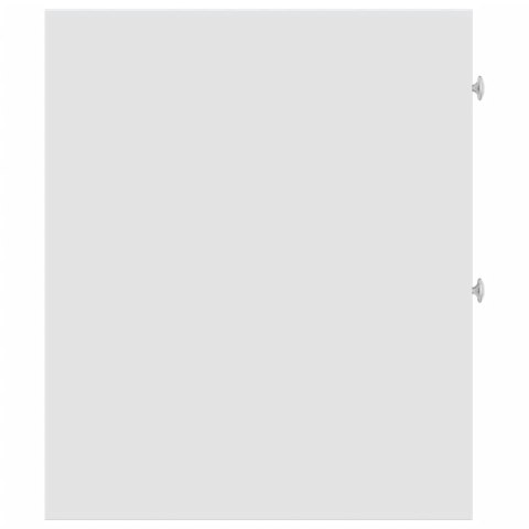 Wąska szafka łazienkowa na kółkach, biała Lumarko!