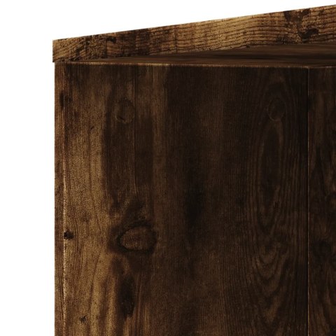 Wąska szafka łazienkowa na kółkach, przydymiony dąb Lumarko!