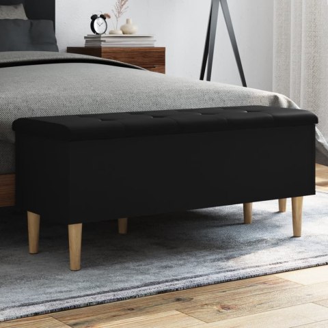Ławka ze schowkiem, czarna, 102x42x46 cm Lumarko!