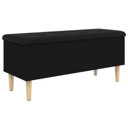 Ławka ze schowkiem, czarna, 102x42x46 cm Lumarko!