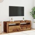 Szafka pod TV z oświetleniem LED, stare drewno, 120x35x40 cm Lumarko!