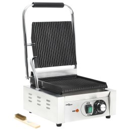 Grill do panini żebrowany, stal nierdzewna 1800 W 31x30,5x20 cm Lumarko!