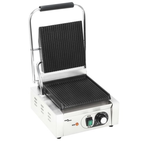 Grill do panini żebrowany, stal nierdzewna 1800 W 31x30,5x20 cm Lumarko!
