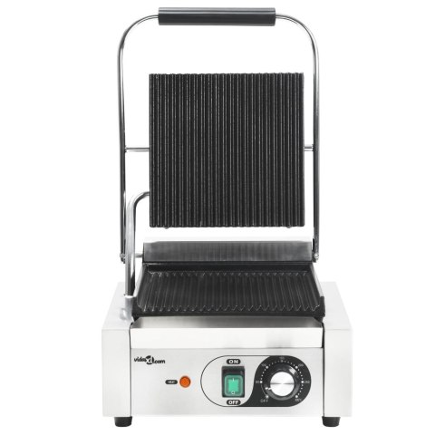 Grill do panini żebrowany, stal nierdzewna 1800 W 31x30,5x20 cm Lumarko!