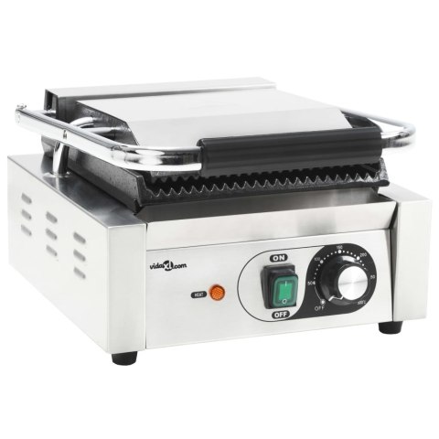 Grill do panini żebrowany, stal nierdzewna 1800 W 31x30,5x20 cm Lumarko!