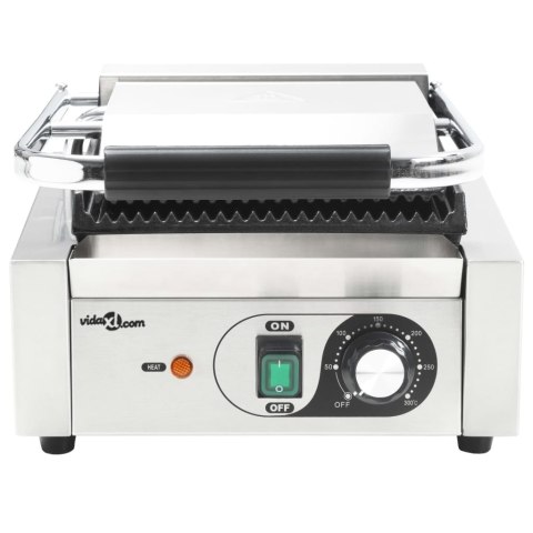 Grill do panini żebrowany, stal nierdzewna 1800 W 31x30,5x20 cm Lumarko!