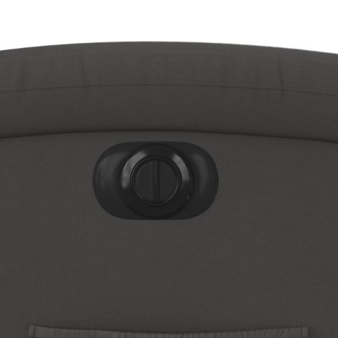 Elektryczny fotel rozkładany, szary, obity skórą naturalną Lumarko!