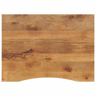 Blat biurka, z wycięciem, 100x80x2,5 cm, surowe drewno mango Lumarko!