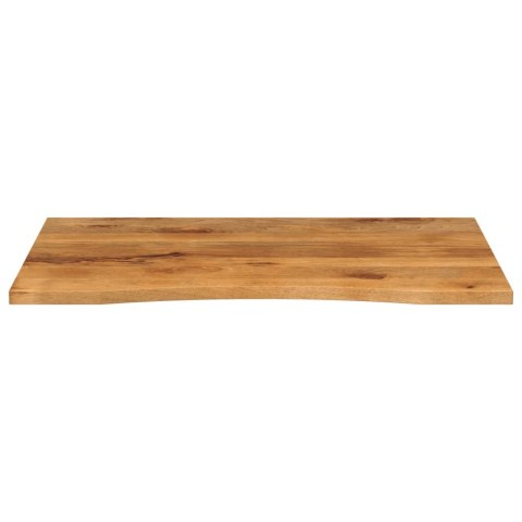 Blat biurka, z wycięciem, 100x80x2,5 cm, surowe drewno mango Lumarko!