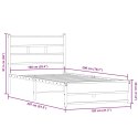 Metalowa rama łóżka, bez materaca, dąb sonoma, 100x200 cm Lumarko!