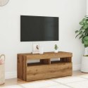 Szafka pod TV z oświetleniem LED, dąb artisan, 90x35x40 cm Lumarko!