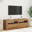 Szafka pod TV z oświetleniem LED, dąb artisan, 120x35x40 cm Lumarko!