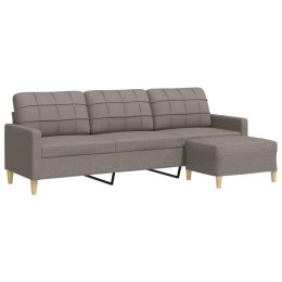 3-osobowa sofa z podnóżkiem, kolor taupe, 210 cm, tkaniną Lumarko!