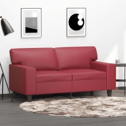 2-osobowa sofa, winna czerwień, 120 cm, sztuczna skóra Lumarko!