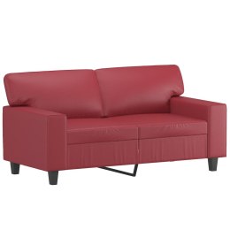 2-osobowa sofa, winna czerwień, 120 cm, sztuczna skóra Lumarko!