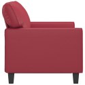 2-osobowa sofa, winna czerwień, 120 cm, sztuczna skóra Lumarko!