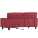 2-osobowa sofa, winna czerwień, 120 cm, sztuczna skóra Lumarko!