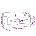 2-osobowa sofa, winna czerwień, 120 cm, sztuczna skóra Lumarko!