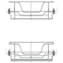 Wysuwane kosze druciane, 2 szt., srebrne, 45 cm Lumarko!