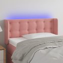 Zagłówek do łóżka z LED, różowy, 83x16x78/88 cm, aksamit Lumarko!