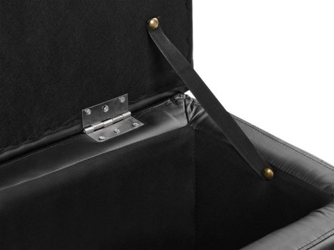 Puf ze schowkiem ekoskóra czarny MICHIGAN