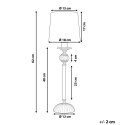 Lampa stołowa metalowa biała KUBENA Lumarko!