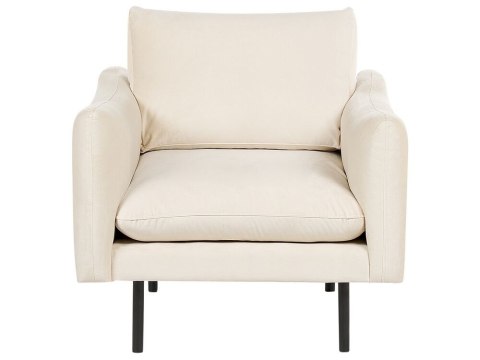 Zestaw wypoczynkowy z otomaną welurowy jasnobeżowy VINTERBRO