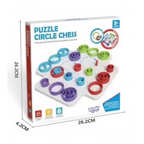 WOOPIE Strategiczna Gra Logiczna Trening Mózgu Kółko i Krzyżyk 36 el. Lumarko!