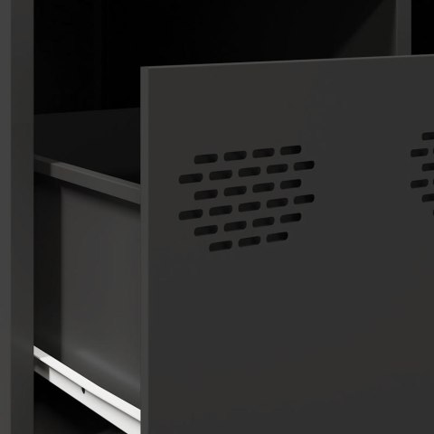 Stolik kawowy, czarny, 101,5x50x43,5 cm, stal