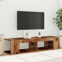 Szafka pod TV z oświetleniem LED, stare drewno, 135x39x30 cm