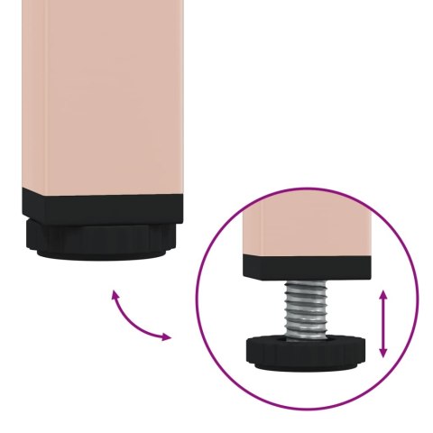 Szafki nocne, 2 szt., różowe, 35x39x43,5 cm, stal