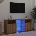 Szafka pod TV z oświetleniem LED, dąb artisan, 120x30x50 cm Lumarko!