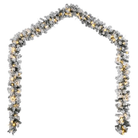 Świąteczna girlanda z lampkami LED, zielona, 20 m, PVC