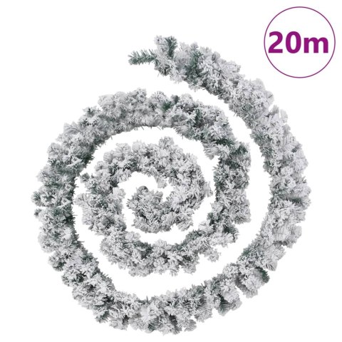 Świąteczna girlanda z lampkami LED, zielona, 20 m, PVC