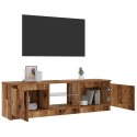 Szafka pod TV z oświetleniem LED, stare drewno, 120x30x36 cm Lumarko!