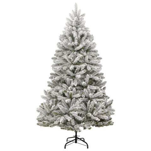 Sztuczna choinka na zawiasach, 300 lampek LED i bombki, 270 cm