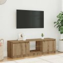 Szafka pod TV z oświetleniem LED, dąb artisan, 120x30x36 cm Lumarko!