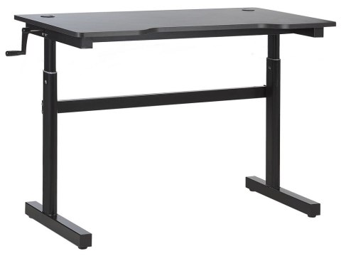 Biurko gamingowe Z otworem na kable Z wbudowanymi światłami RGB LED Regulowana wysokość Czarny DURBIN